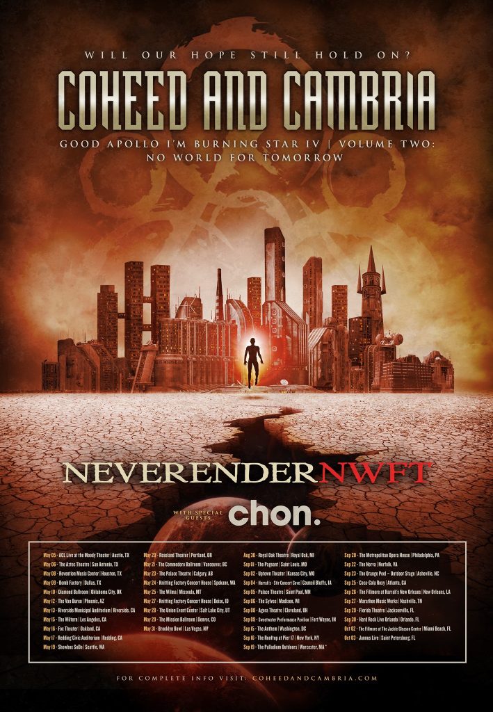 Running Free Coheed And Cambria Announce Neverender NWFT Tour